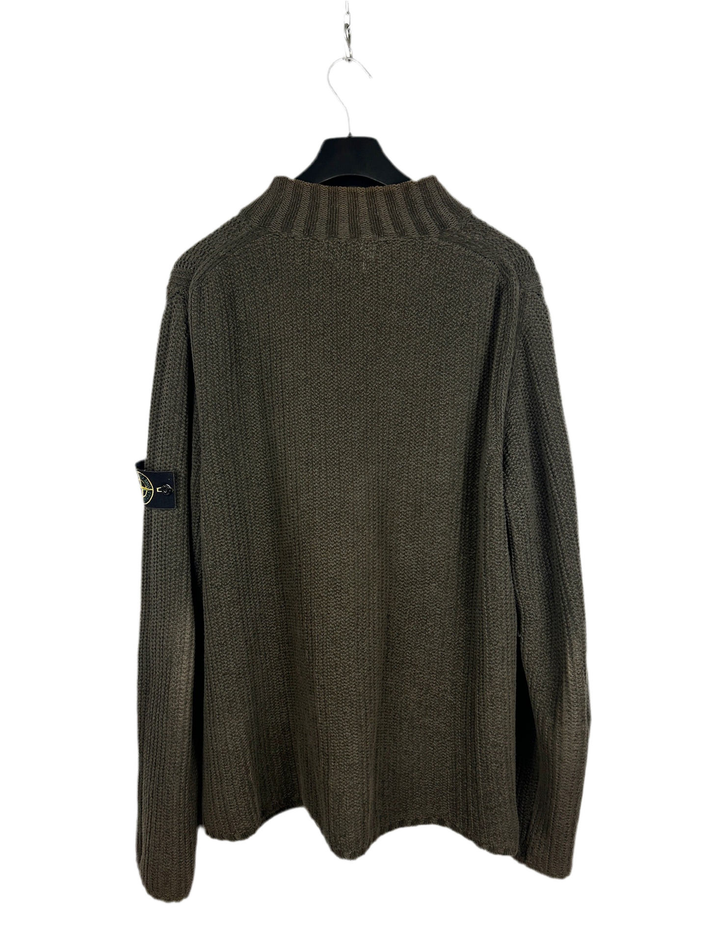 Maglione Vintage marrone con zip Stone Island - Taglia XL