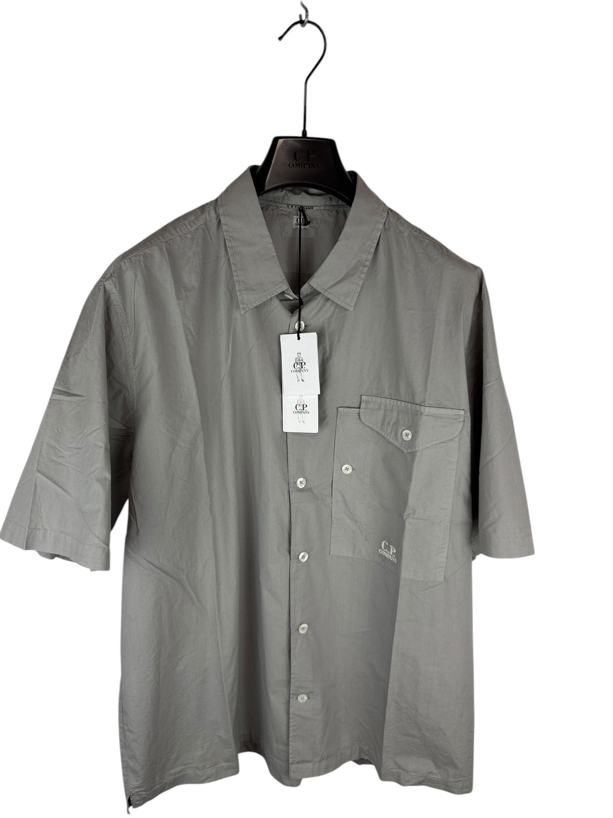 Camicia grigia con taschino sul petto C.P. Company (nuova con cartellino) - Taglia XXL
