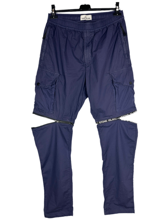 Pantaloni cargo blu accorciabili Stone Island - Taglia W31