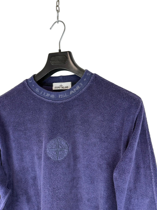 Maglione blu violaceo in ciniglia Stone Island - Taglia L
