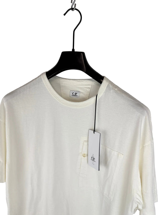 T-shirt bianca con taschino sul petto C.P. Company (nuova con cartellino) - Taglia L