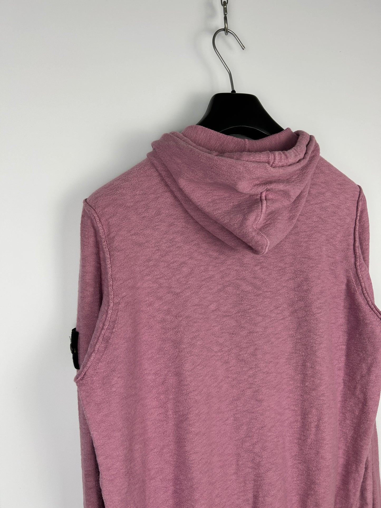 Felpa in maglieria con cappuccio rosa Stone Island - Taglia M