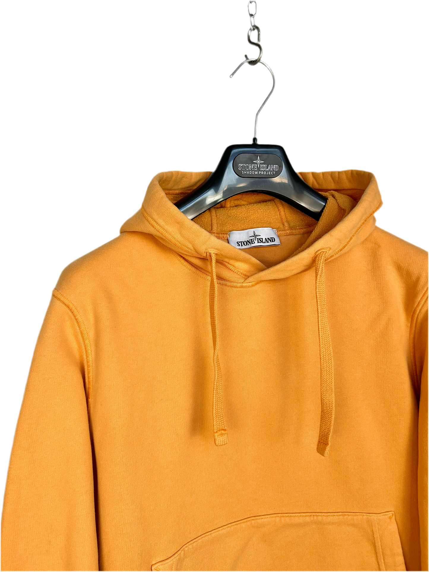 Felpa arancione con cappuccio Stone Island - Taglia M