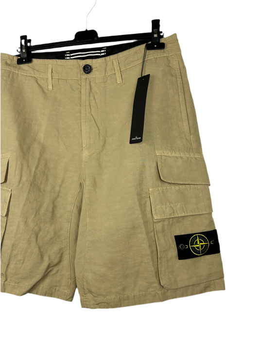 Pantaloncini cargo beige Stone Island (nuovi con cartellino) - Taglia W32