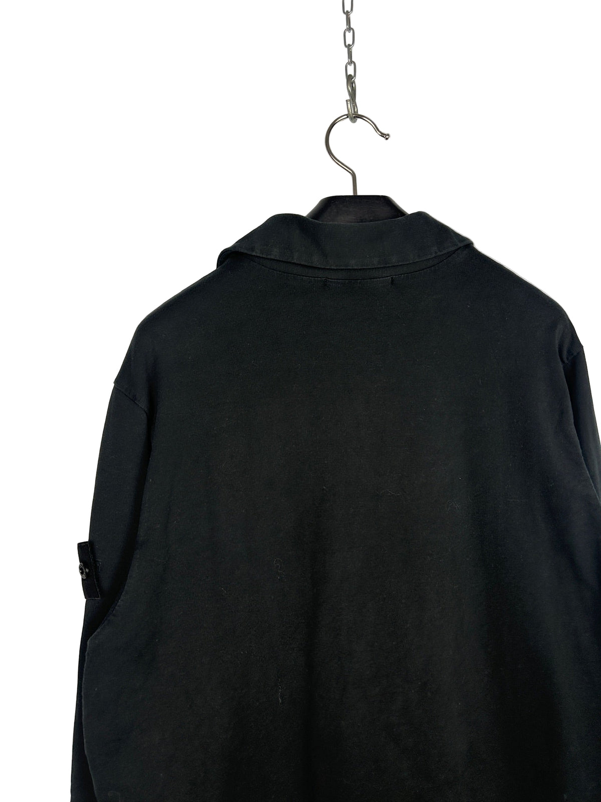 Felpa nera Ghost a mezza zip Stone Island - Taglia M