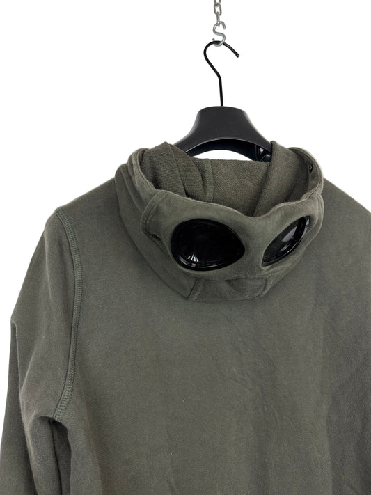 Felpa Goggle grigia con zip e cappuccio C.P. Company - Taglia M