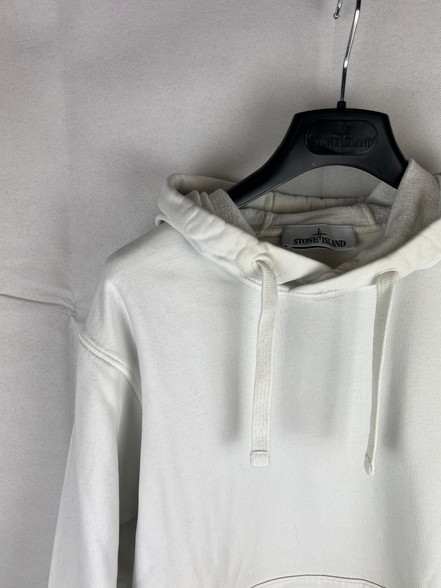 Felpa bianca con cappuccio Stone Island - Taglia S