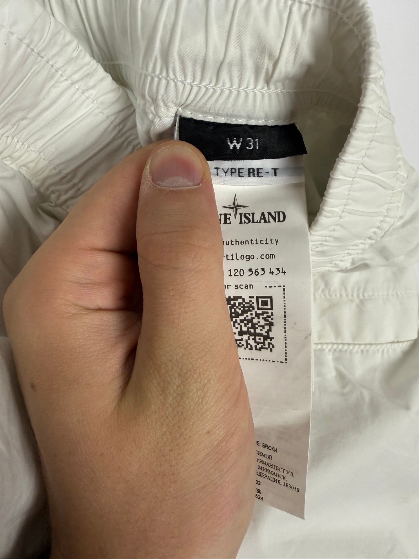 Pantaloni cargo bianchi Stone Island - Taglia W31