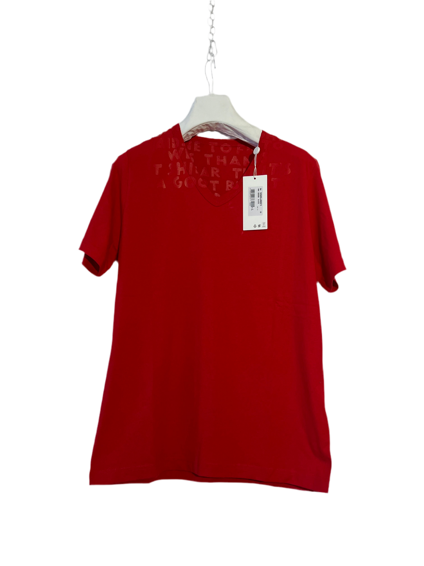 T-shirt rossa Maison Martin Margiela (nuova con cartellino) - Taglia L