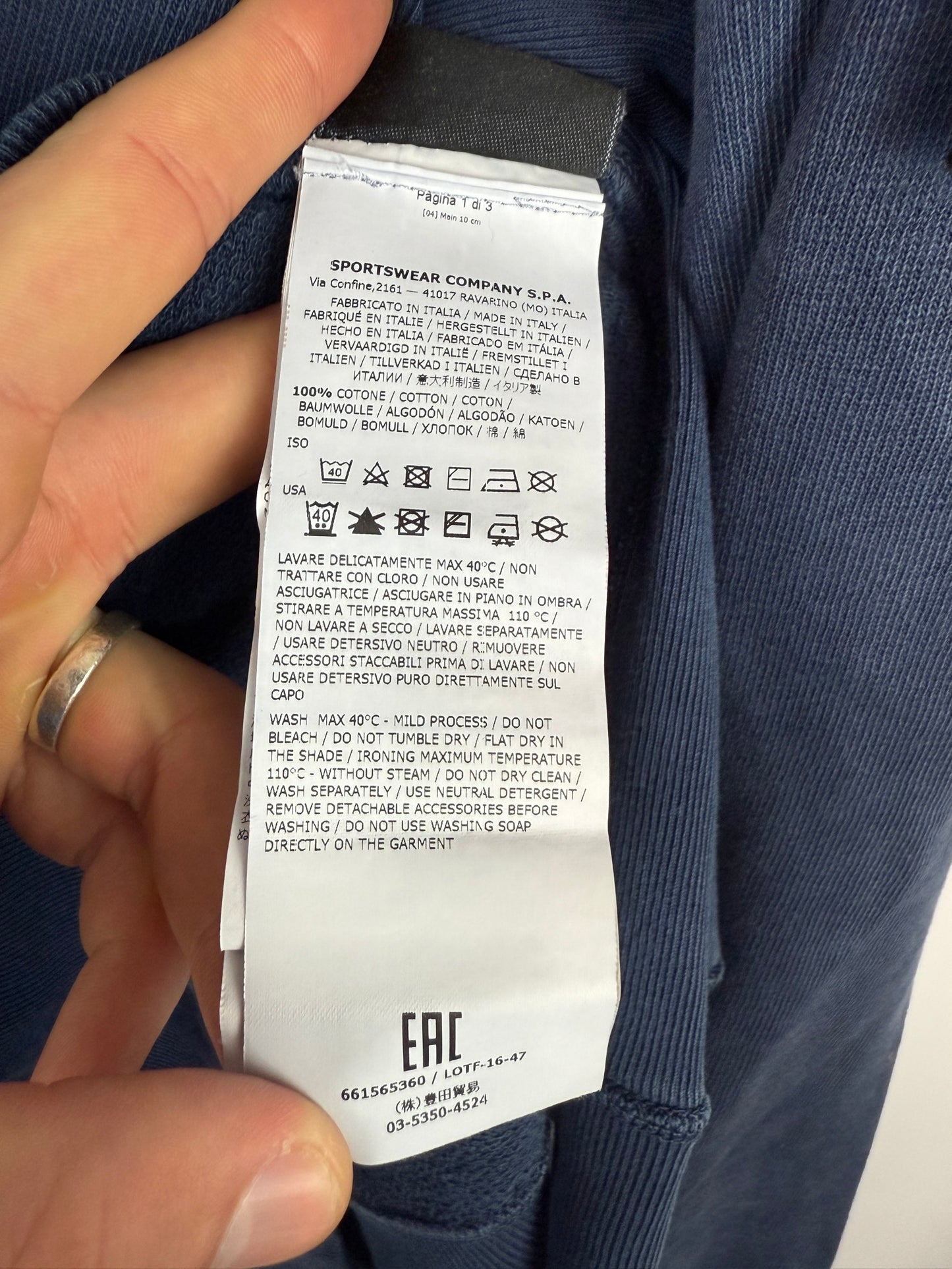 Felpa blu Stone Island - Taglia L