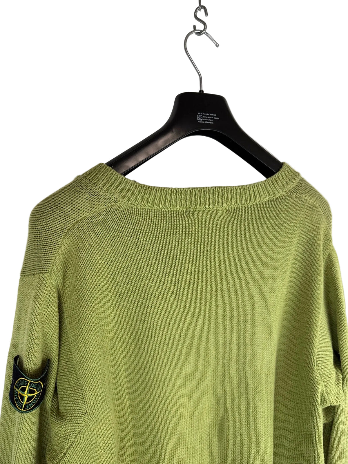 Maglione verde Vintage con Green Edge Badge Stone Island - Taglia L