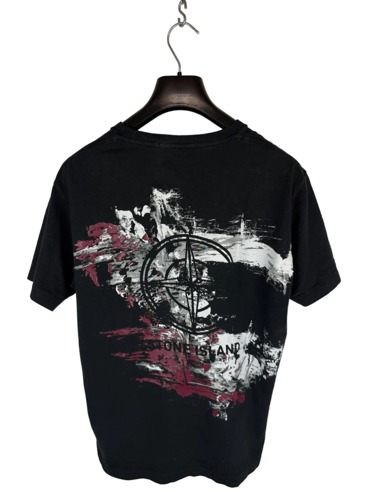 T-shirt nera con stampa Stone Island - Taglia M - foto 1