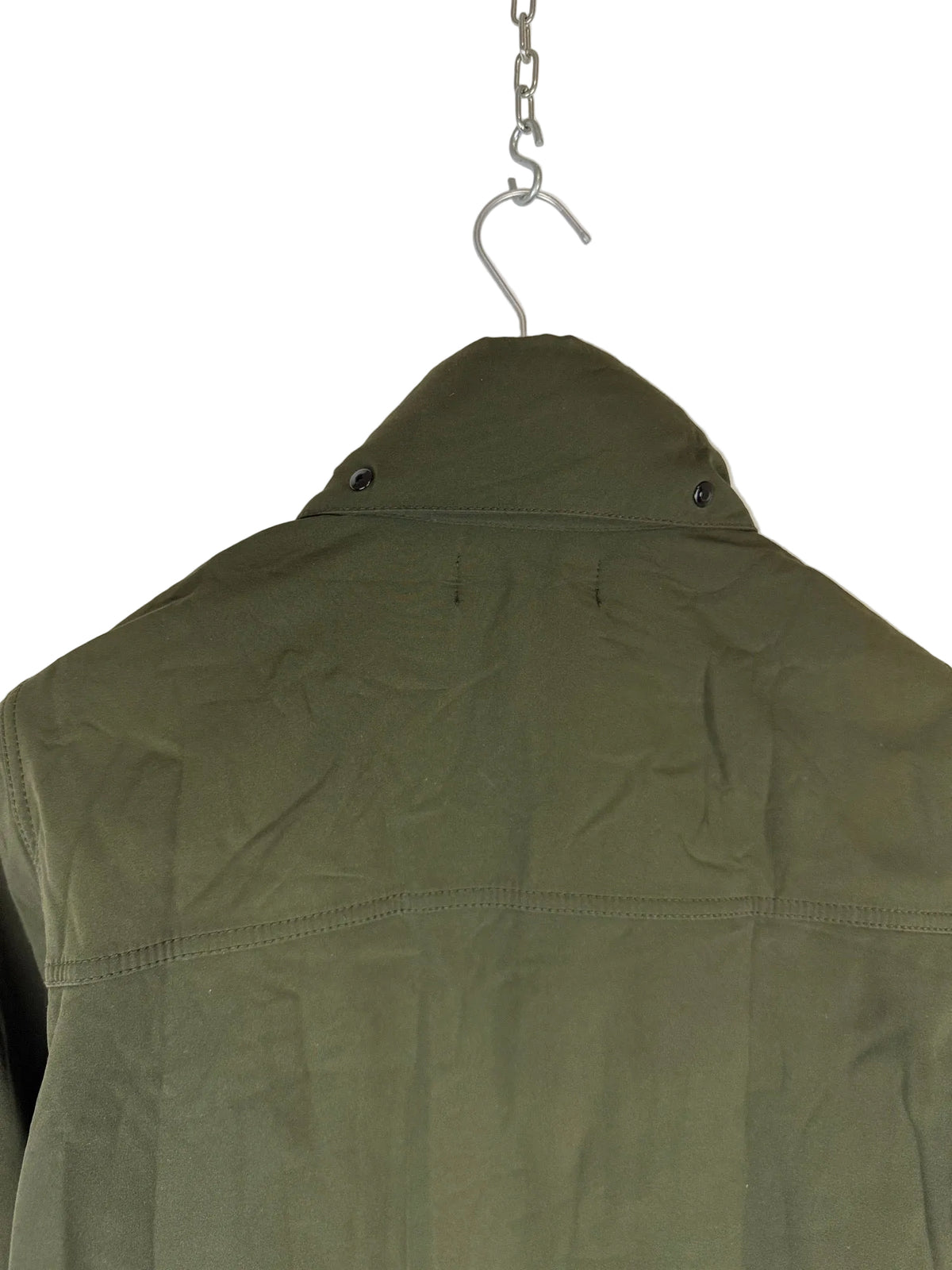 Giacca Soft Shell-R verde con zip e cappuccio a scomparsa Stone Island - Taglia M