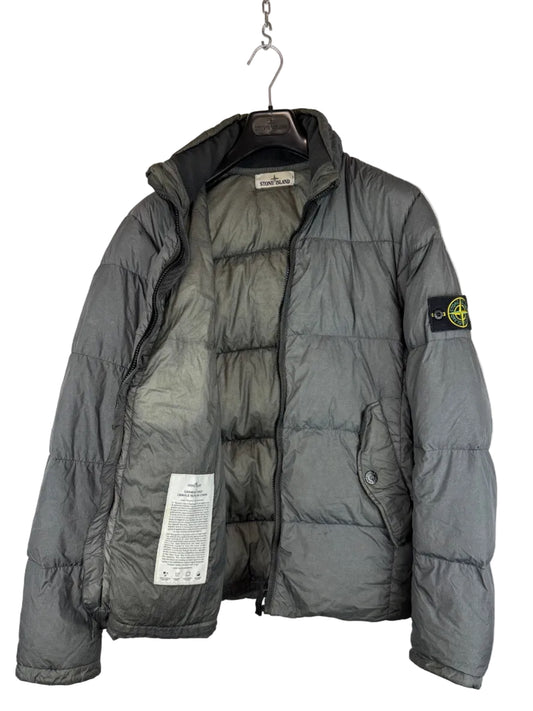 Giacca grigia Garment Dyed Crinkle Reps NY Down Stone Island - Taglia L
