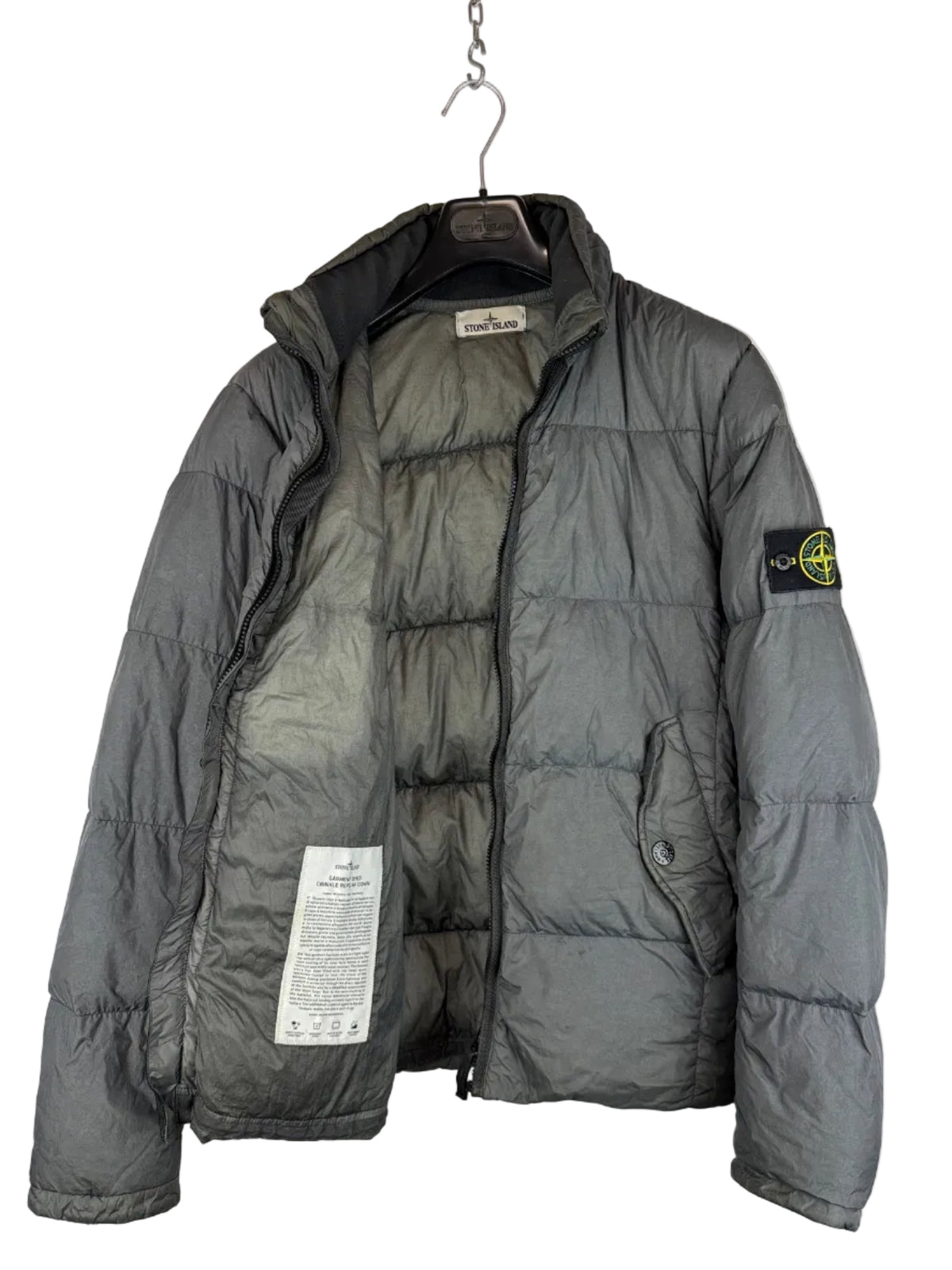 Giacca grigia Garment Dyed Crinkle Reps NY Down Stone Island - Taglia L