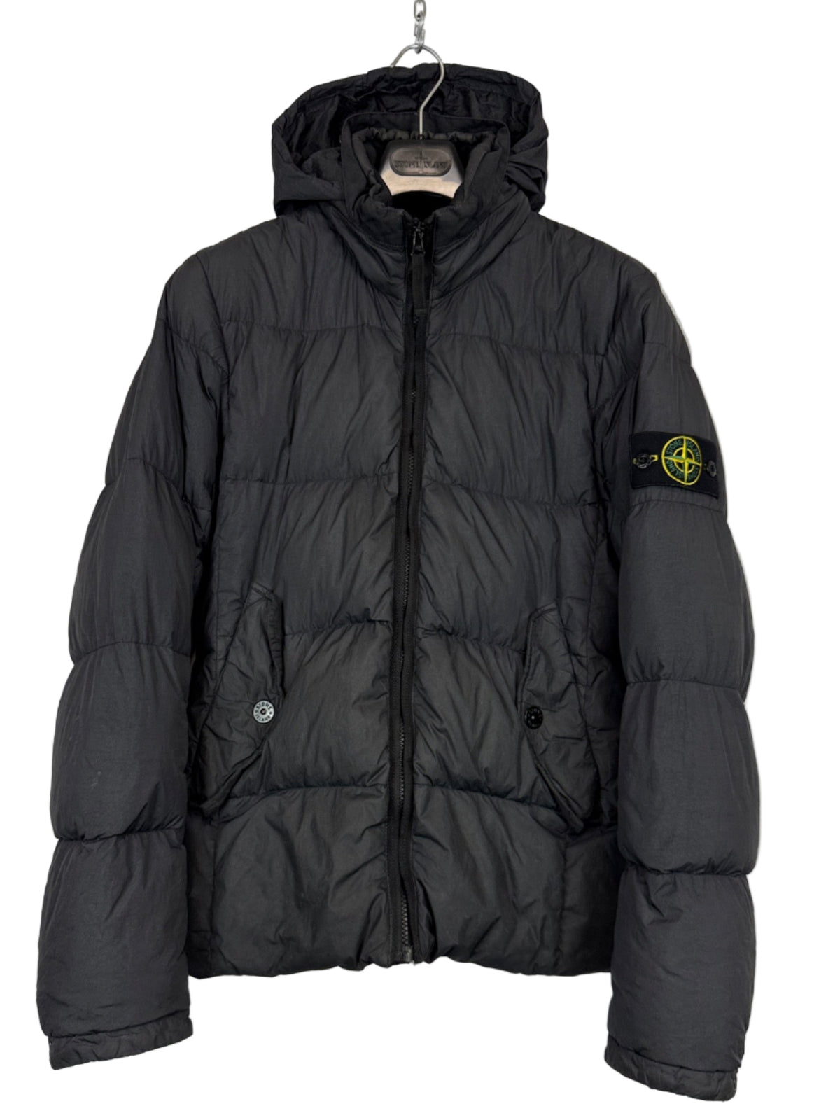 Giacca grigio scuro Garment Dyed Crinkle Reps NY Down Stone Island - Taglia M