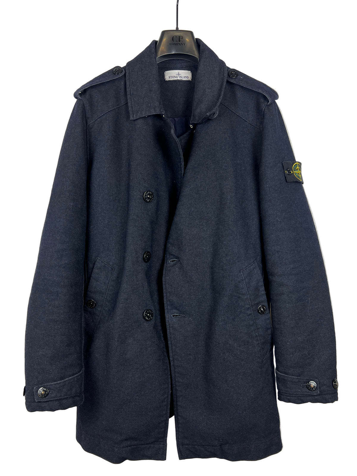 Cappotto in lana Saia Doppia Faccia blu navy Stone Island - Taglia L