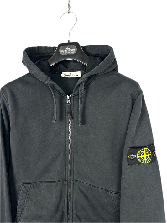 Felpa nera con zip e cappuccio Stone Island - Taglia M