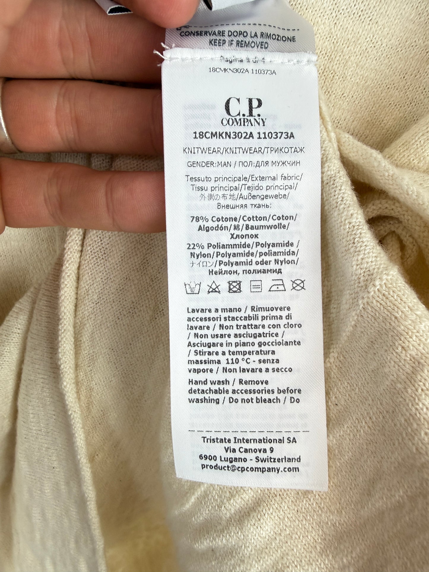 Maglione bianco-panna C.P. Company (nuovo con cartellino) - Taglia L