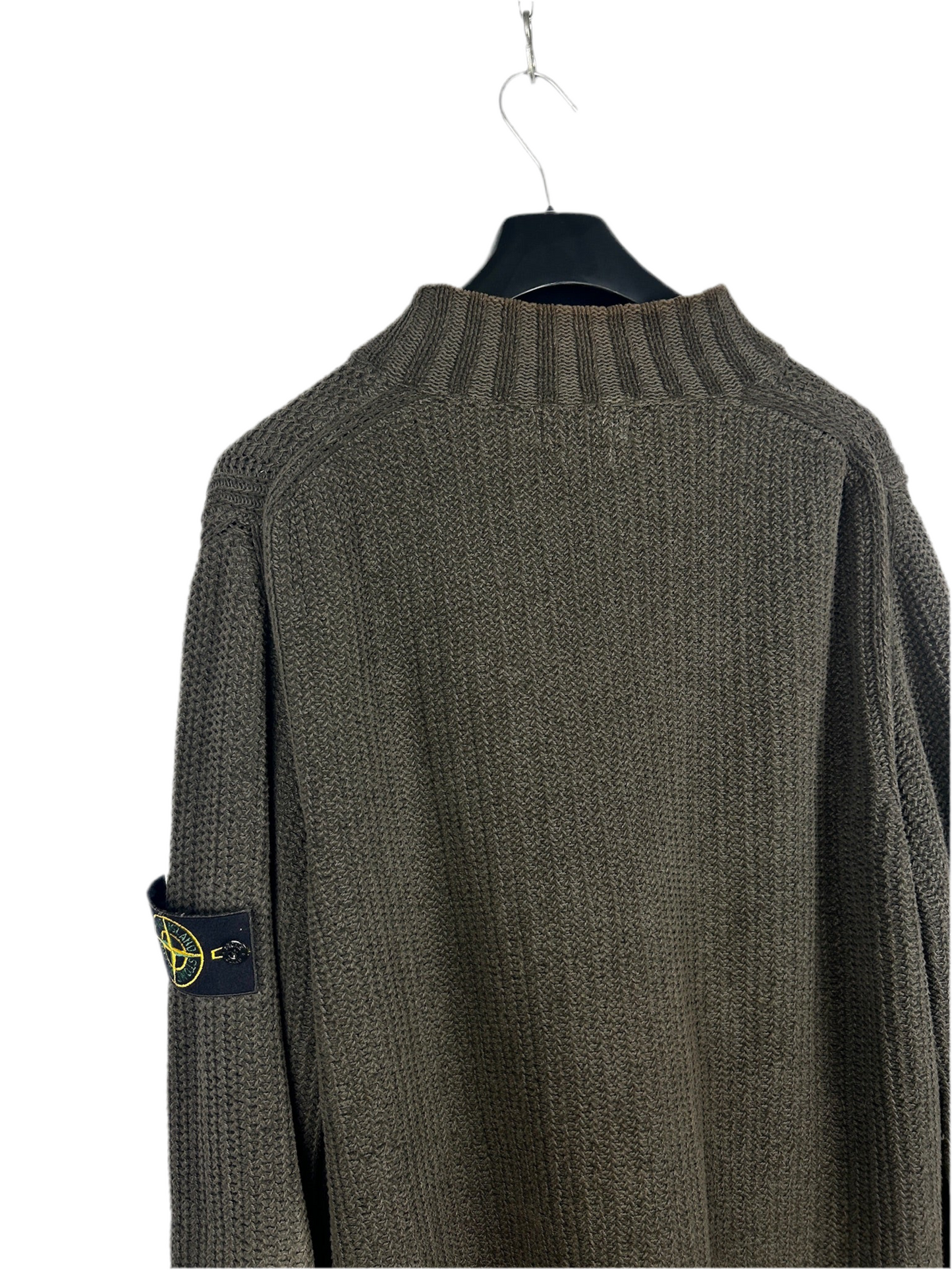 Maglione Vintage marrone con zip Stone Island - Taglia XL
