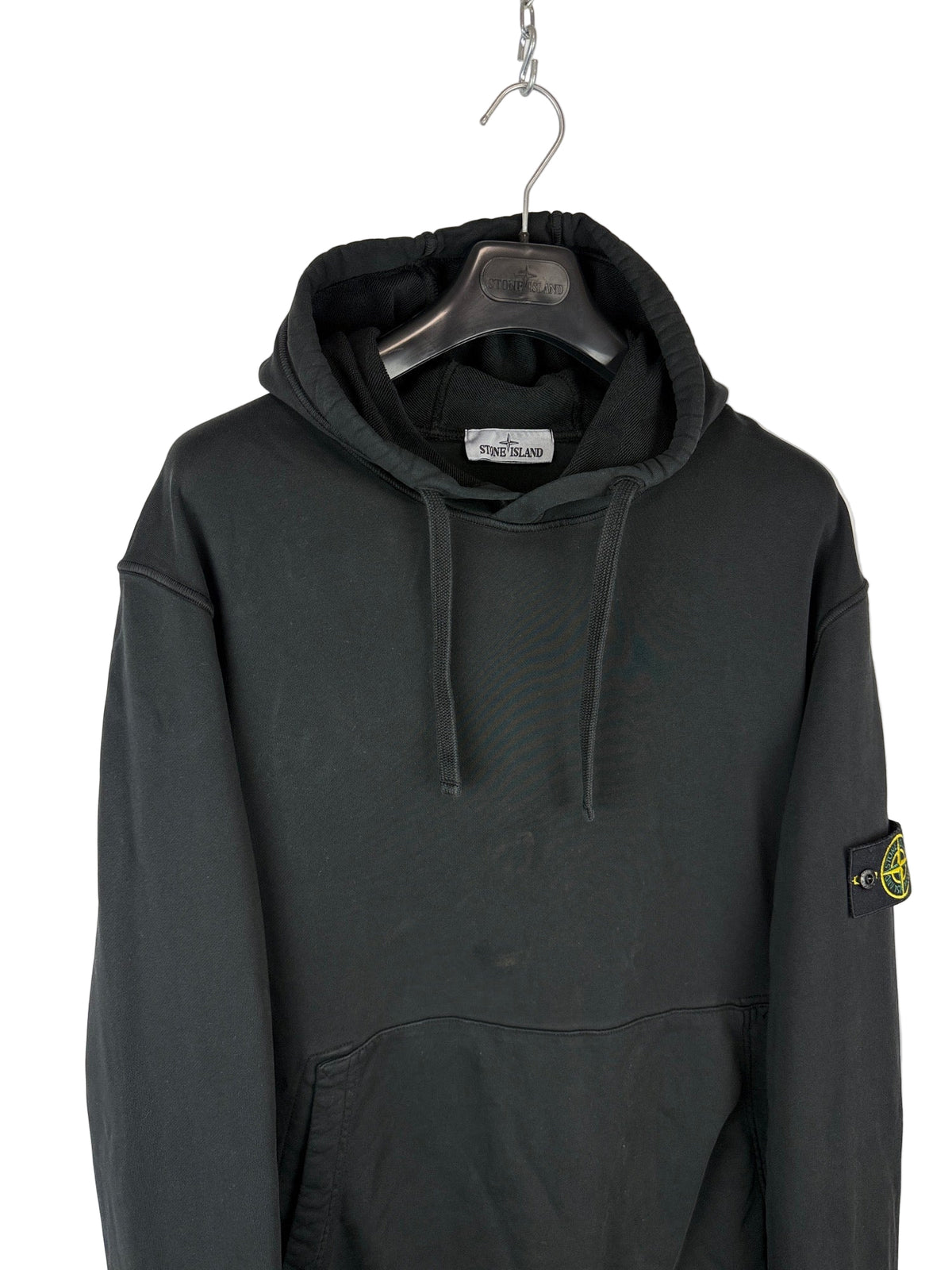 Felpa nera con cappuccio Stone Island - Taglia XXL