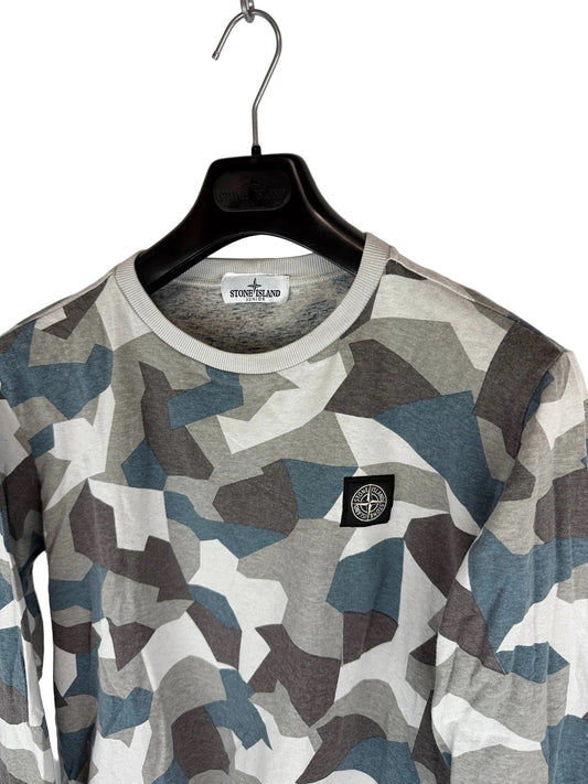 T-shirt a maniche lunghe con fantasia Stone Island - Taglia Junior (14 anni, 170cm)