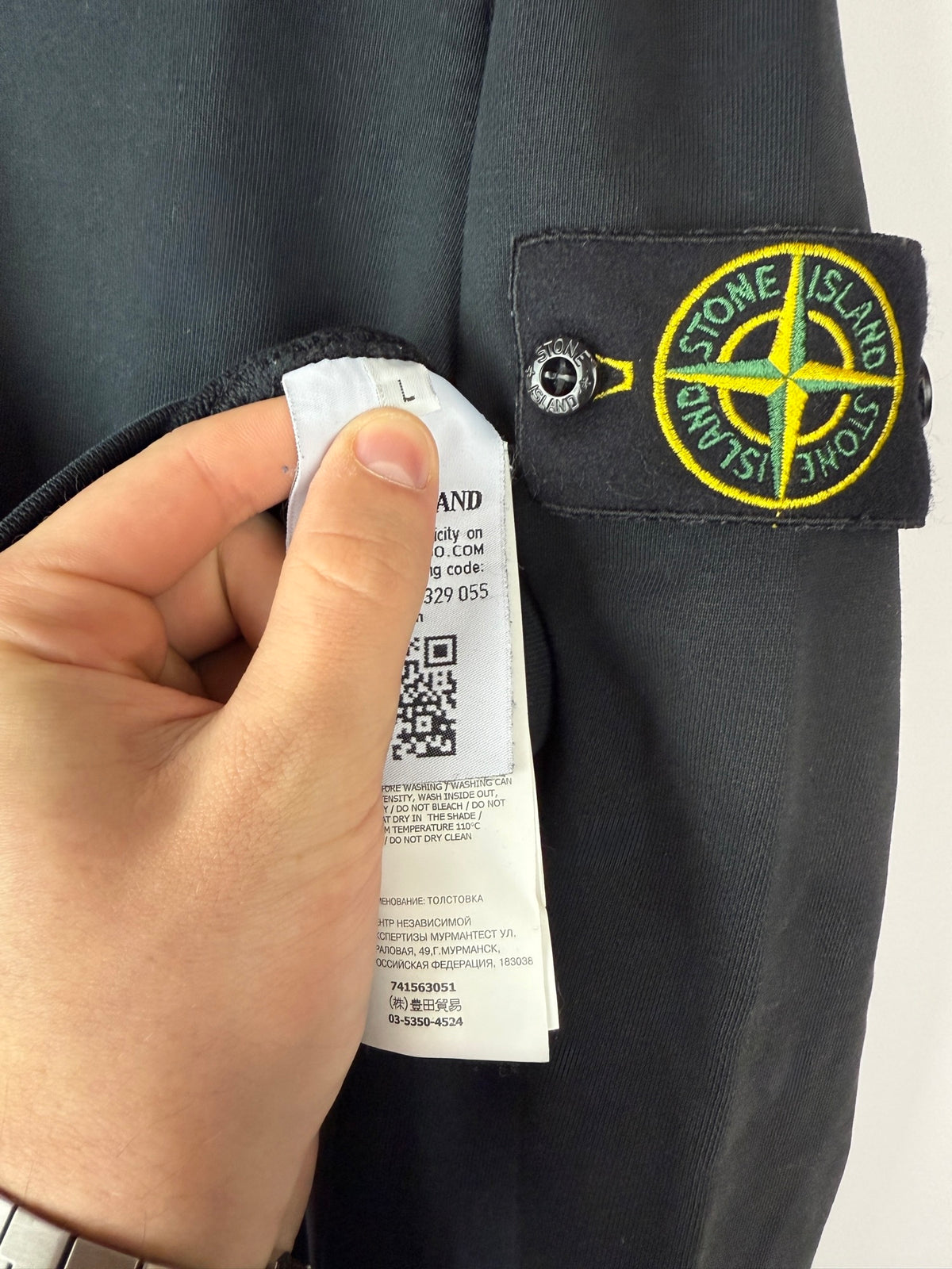 Felpa nera Stone Island - Taglia L