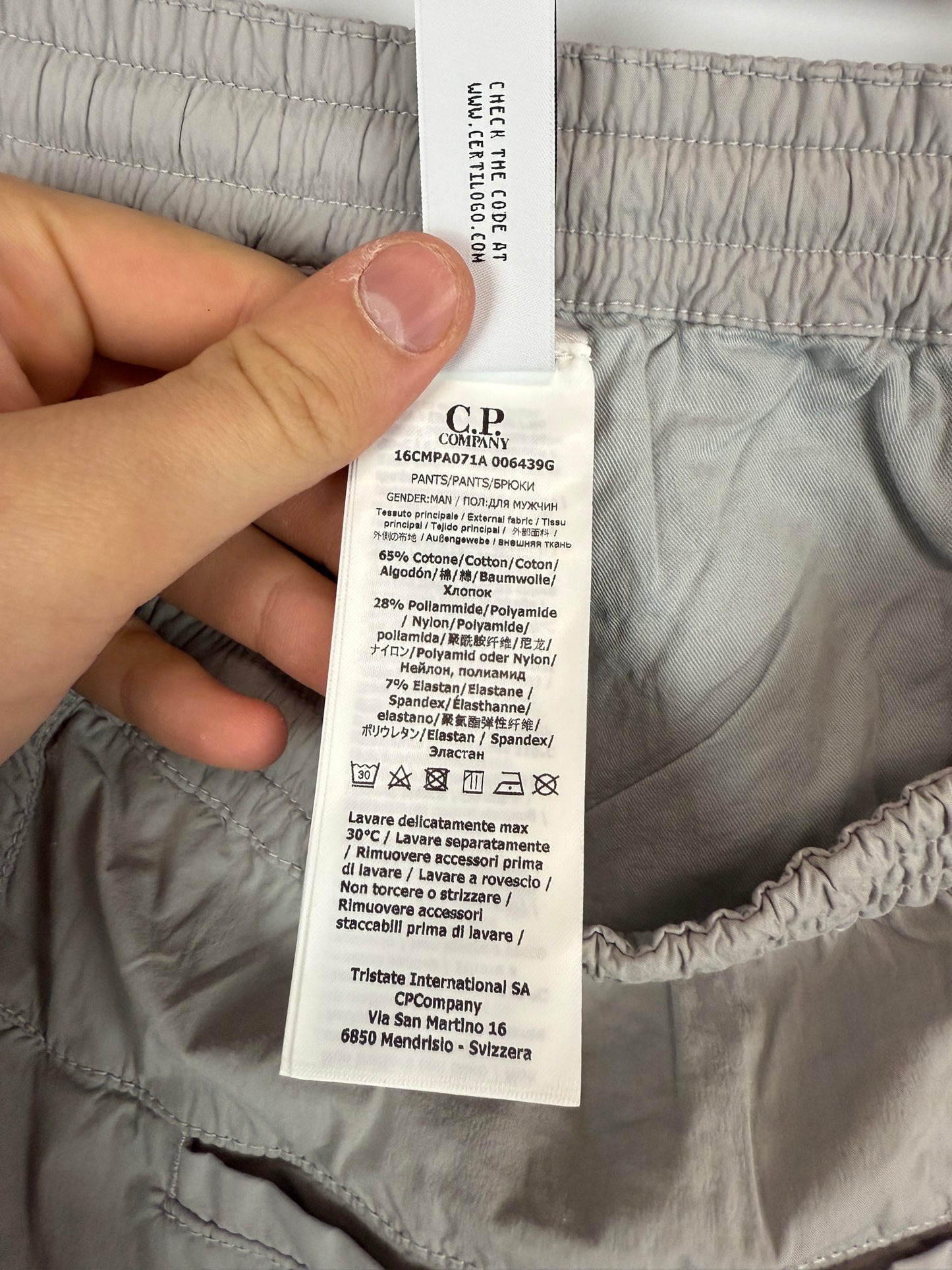 Pantaloni cargo grigi C.P. Company (nuovi con cartellino) - Taglia 46