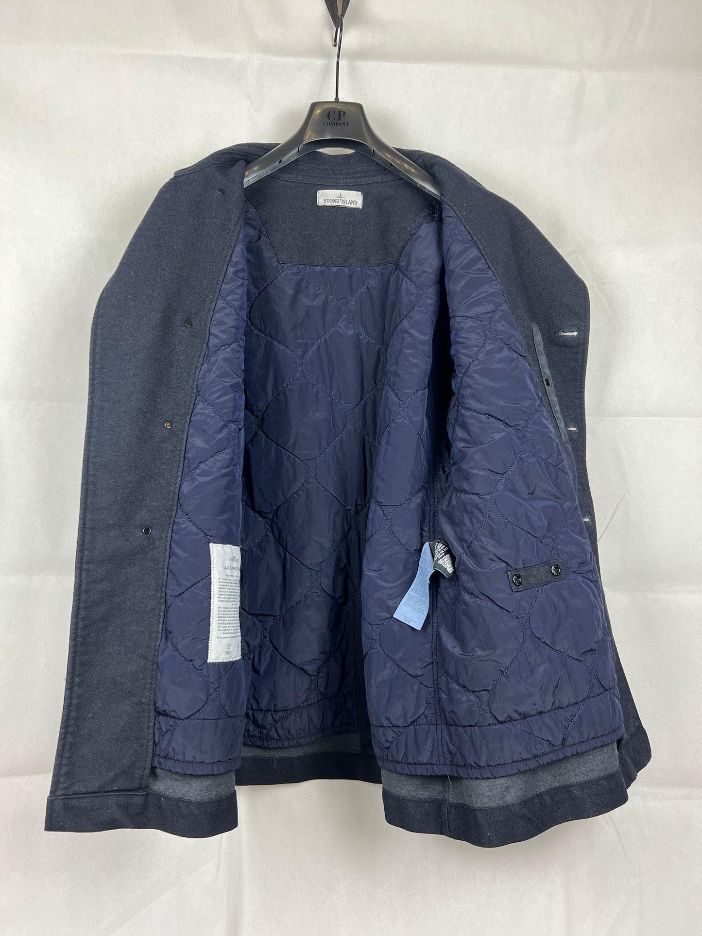 Cappotto in lana Saia Doppia Faccia blu navy Stone Island - Taglia L
