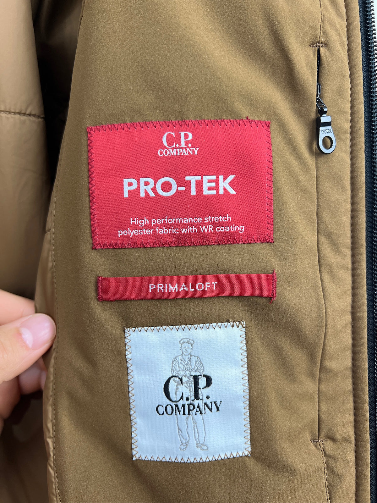 Giacca Pro-Tek marrone con chiusura a zip C.P. Company (nuova con cartellino) - Taglia XL