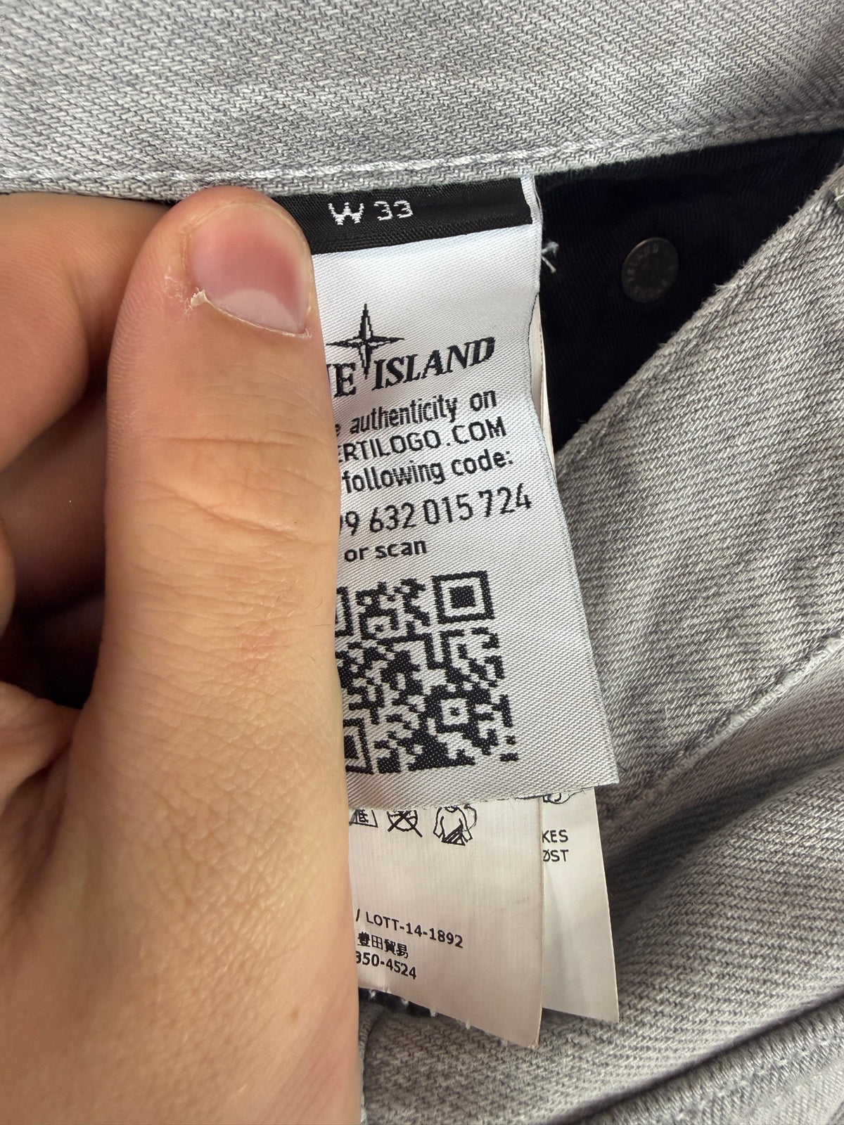 Jeans grigi Stone Island - Taglia W33 - foto 7