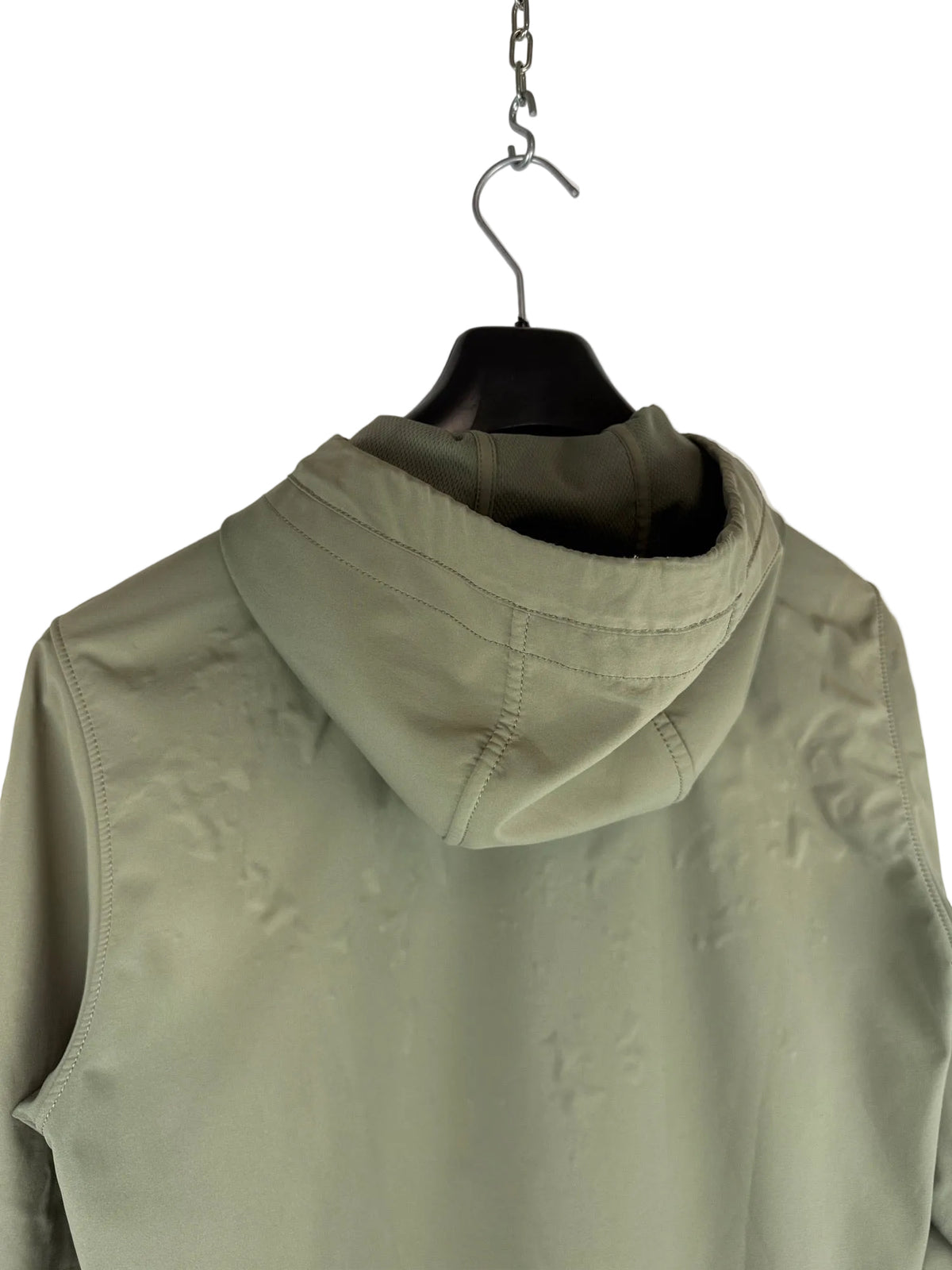 Giacca Light Soft Shell-R verde con zip e cappuccio Stone Island - Taglia M
