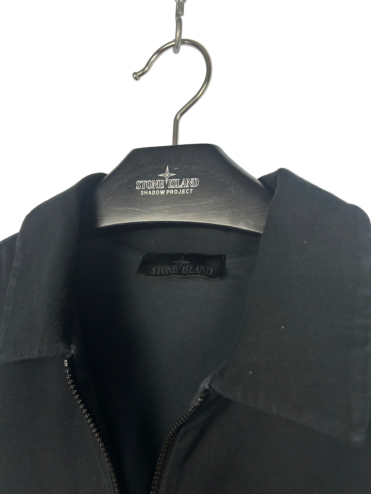 Felpa nera Ghost a mezza zip Stone Island - Taglia M