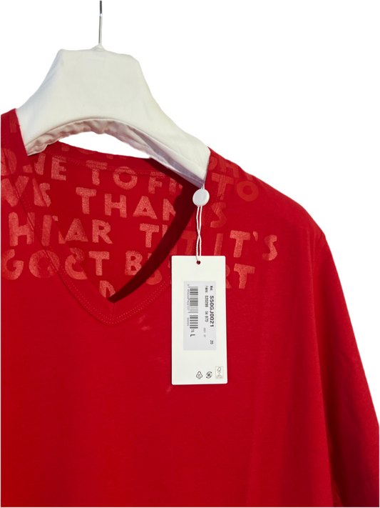 T-shirt rossa Maison Martin Margiela (nuova con cartellino) - Taglia L