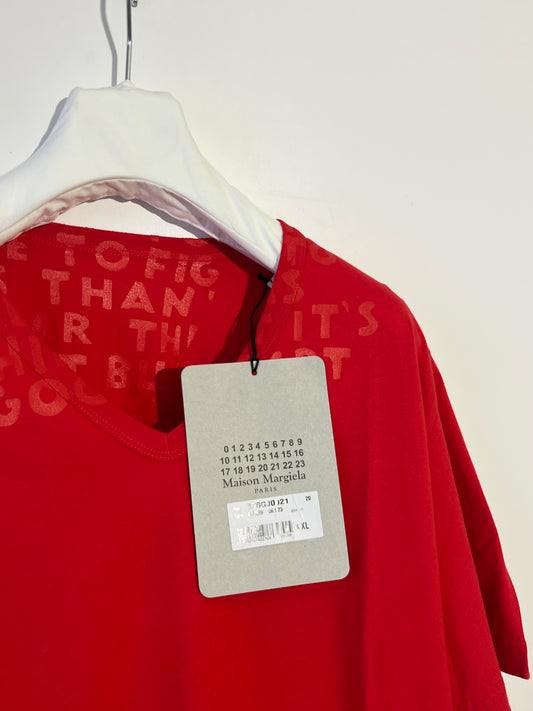 T-shirt rossa Maison Martin Margiela (nuova con cartellino) - Taglia XL