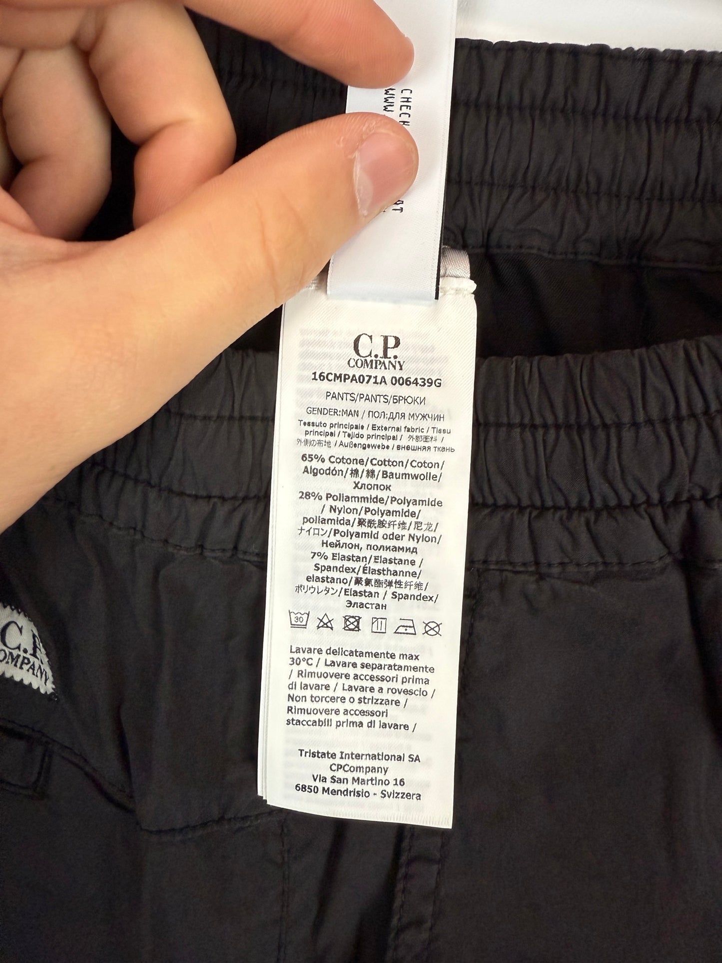 Pantaloni cargo neri C.P. Company (nuovi con cartellino) - Taglia 48