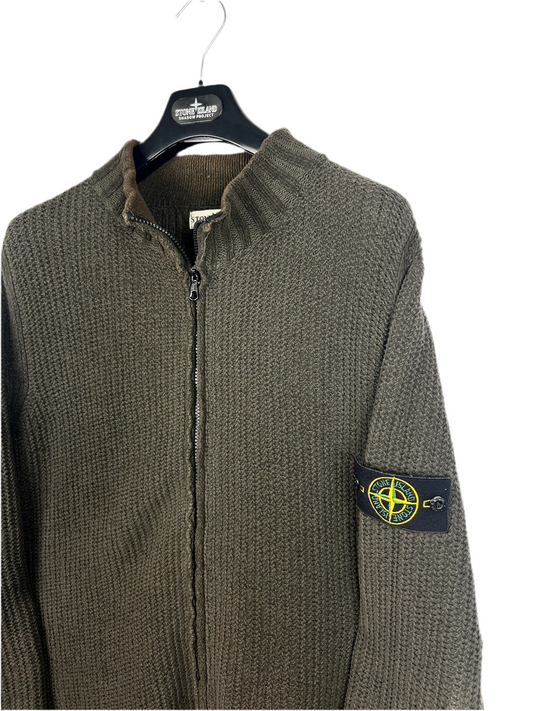 Maglione Vintage marrone con zip Stone Island - Taglia XL