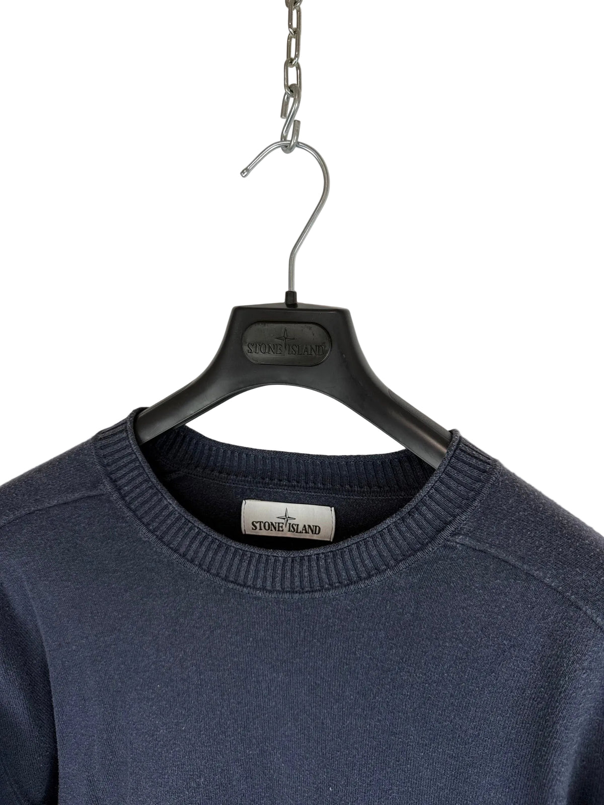 Maglione blu navy con strisce sui polsini Stone Island - Taglia XL