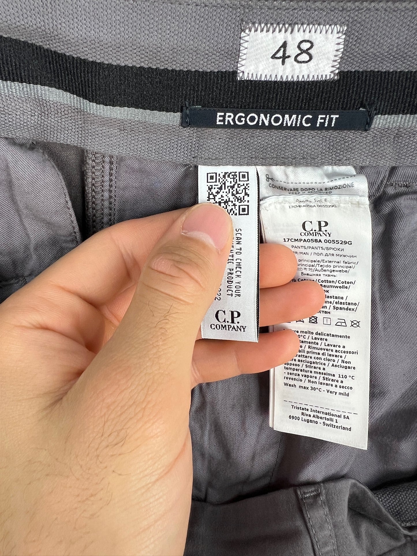 Pantaloni cargo grigi C.P. Company (nuovi con cartellino) - Taglia 48