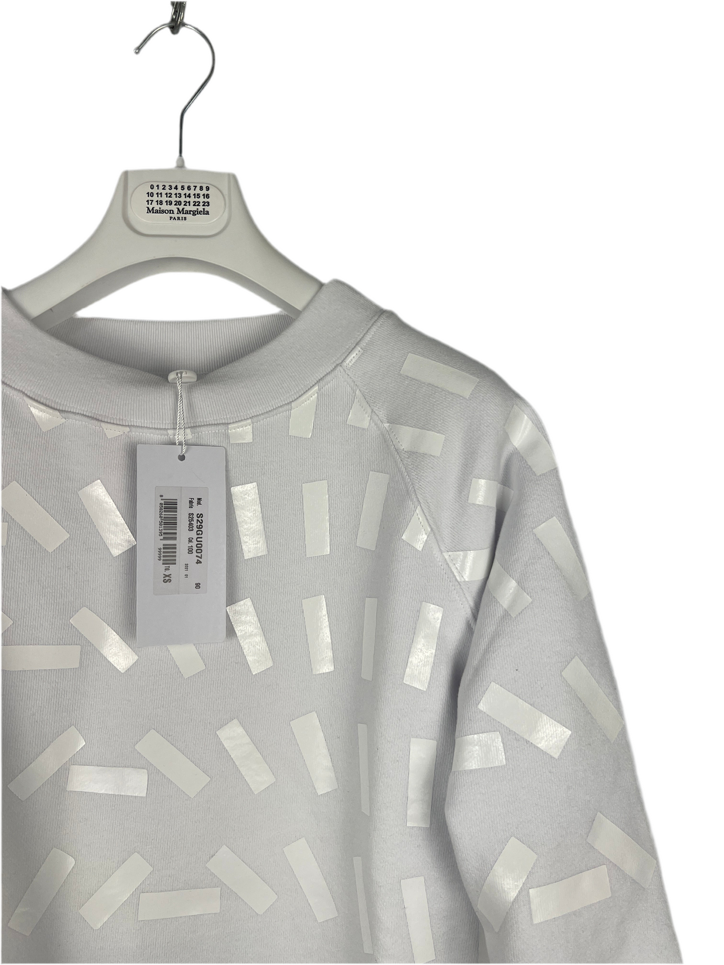 Felpa bianca "Artisanal" Maison Martin Margiela (nuova con cartellino) - Taglia S
