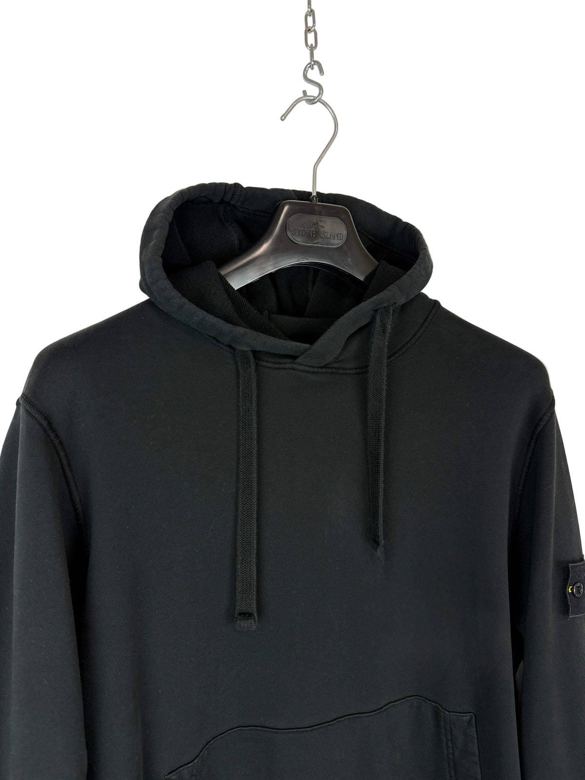 Felpa nera con cappuccio Stone Island - Taglia L