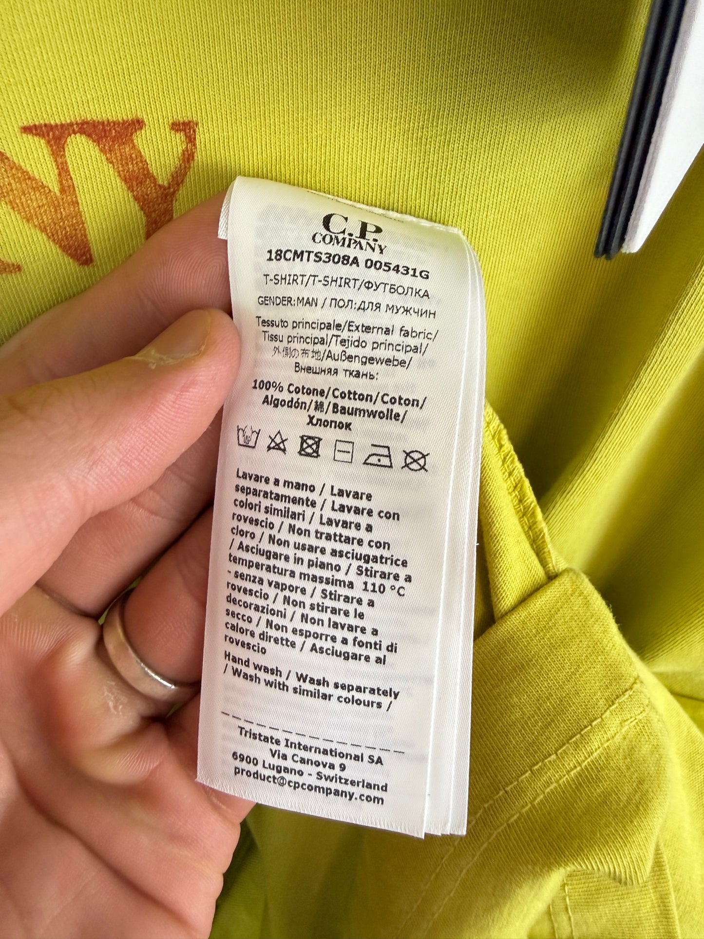 T-shirt verde C.P. Company (nuova con cartellino) - Taglia XXL