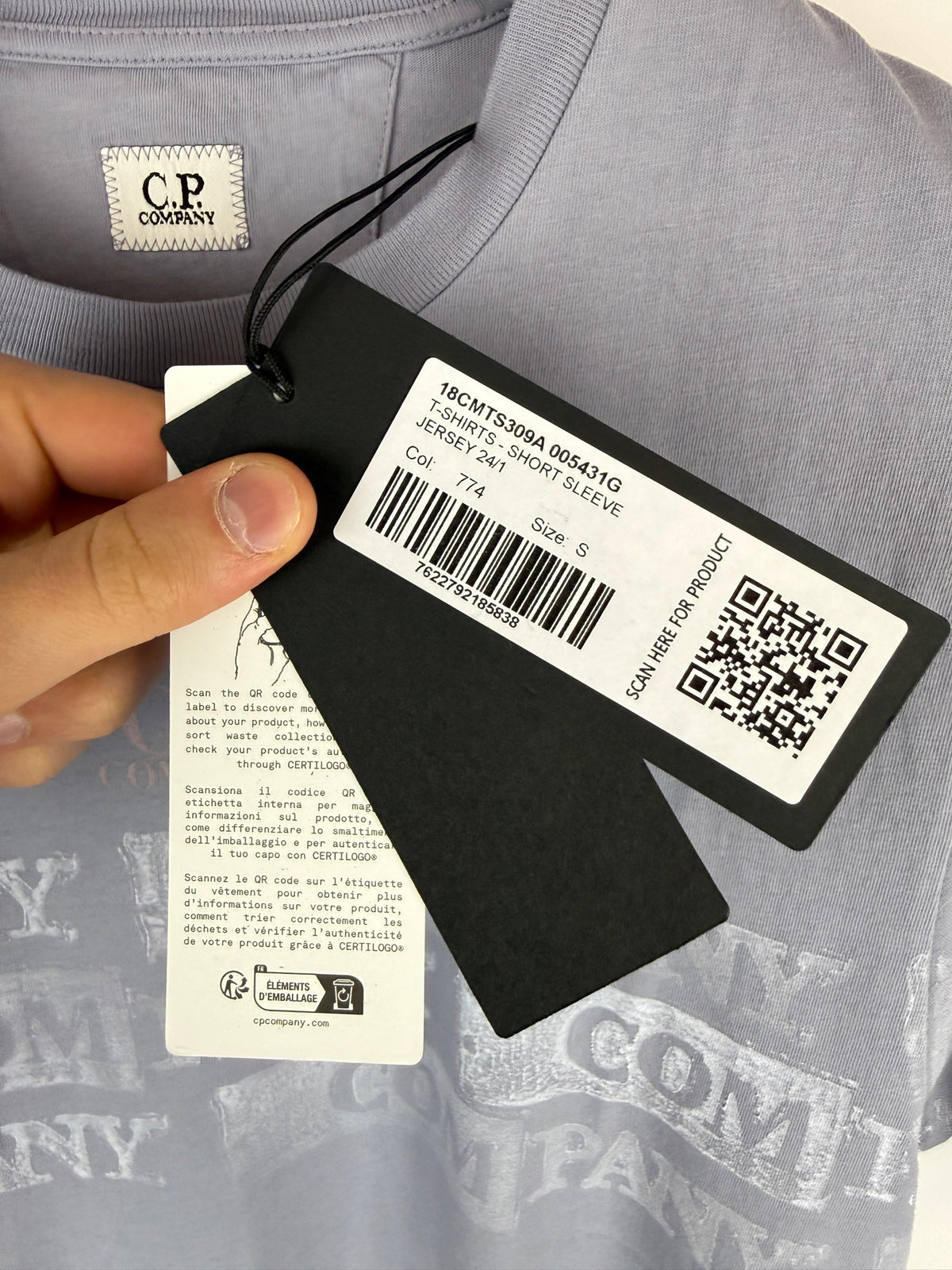 T-shirt lilla C.P. Company (nuova con cartellino) - Taglia S
