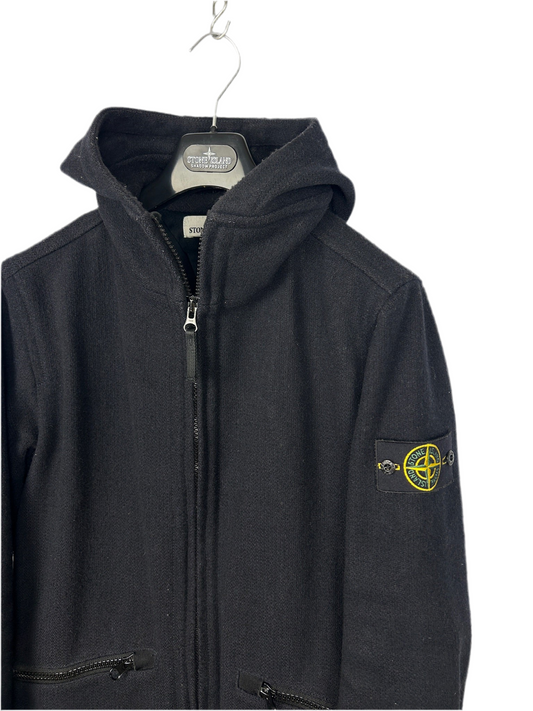 Giacca nera Stone Island "Panno Speciale" - Taglia M