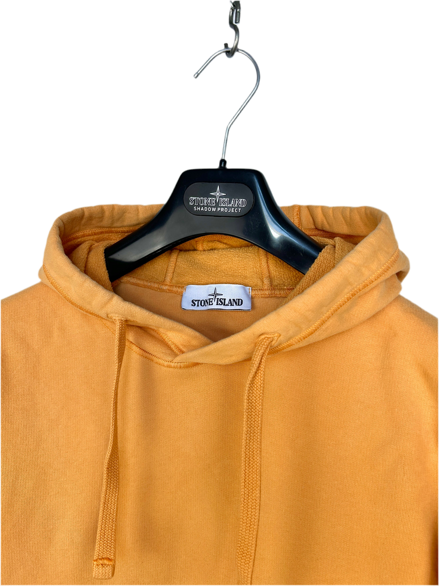 Felpa arancione con cappuccio Stone Island - Taglia M