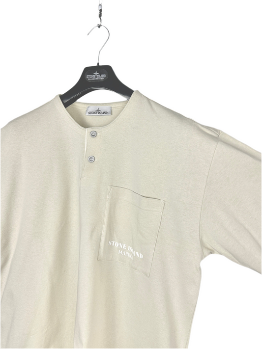 T-shirt bianco panna Stone Island Marina - Taglia M