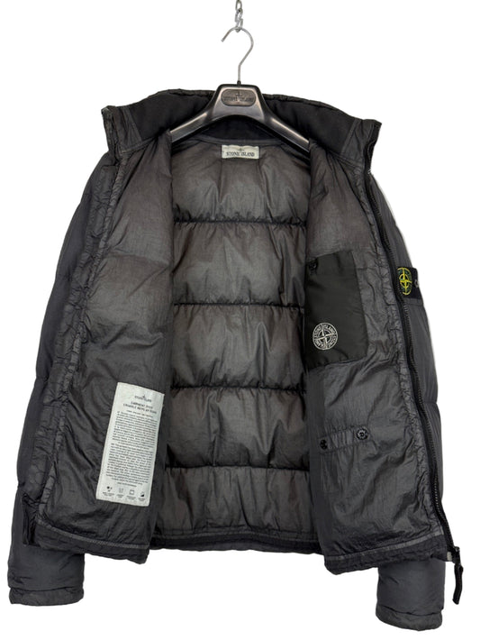 Giacca grigio scuro Garment Dyed Crinkle Reps NY Down Stone Island - Taglia M