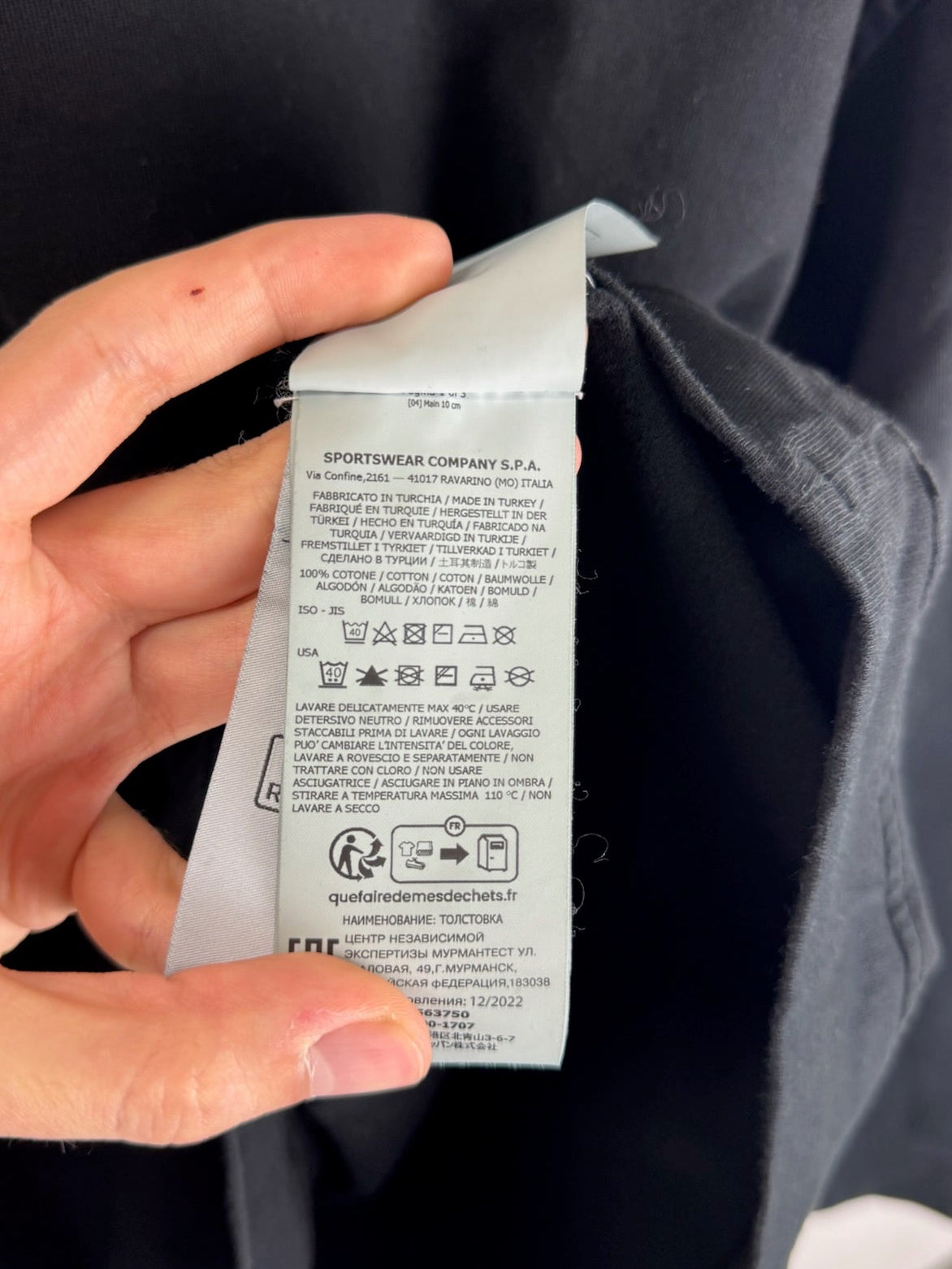 Felpa nera Stone Island - Taglia M