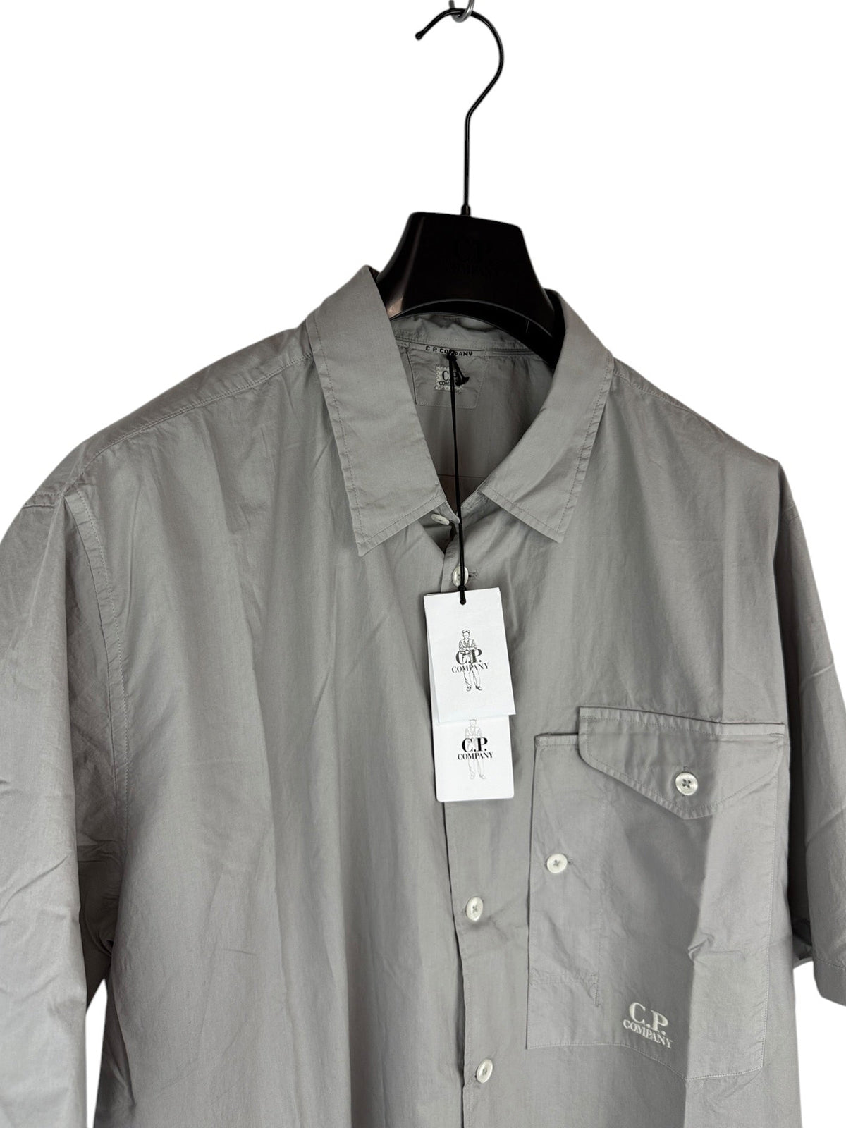 Camicia grigia con taschino sul petto C.P. Company (nuova con cartellino) - Taglia XXL