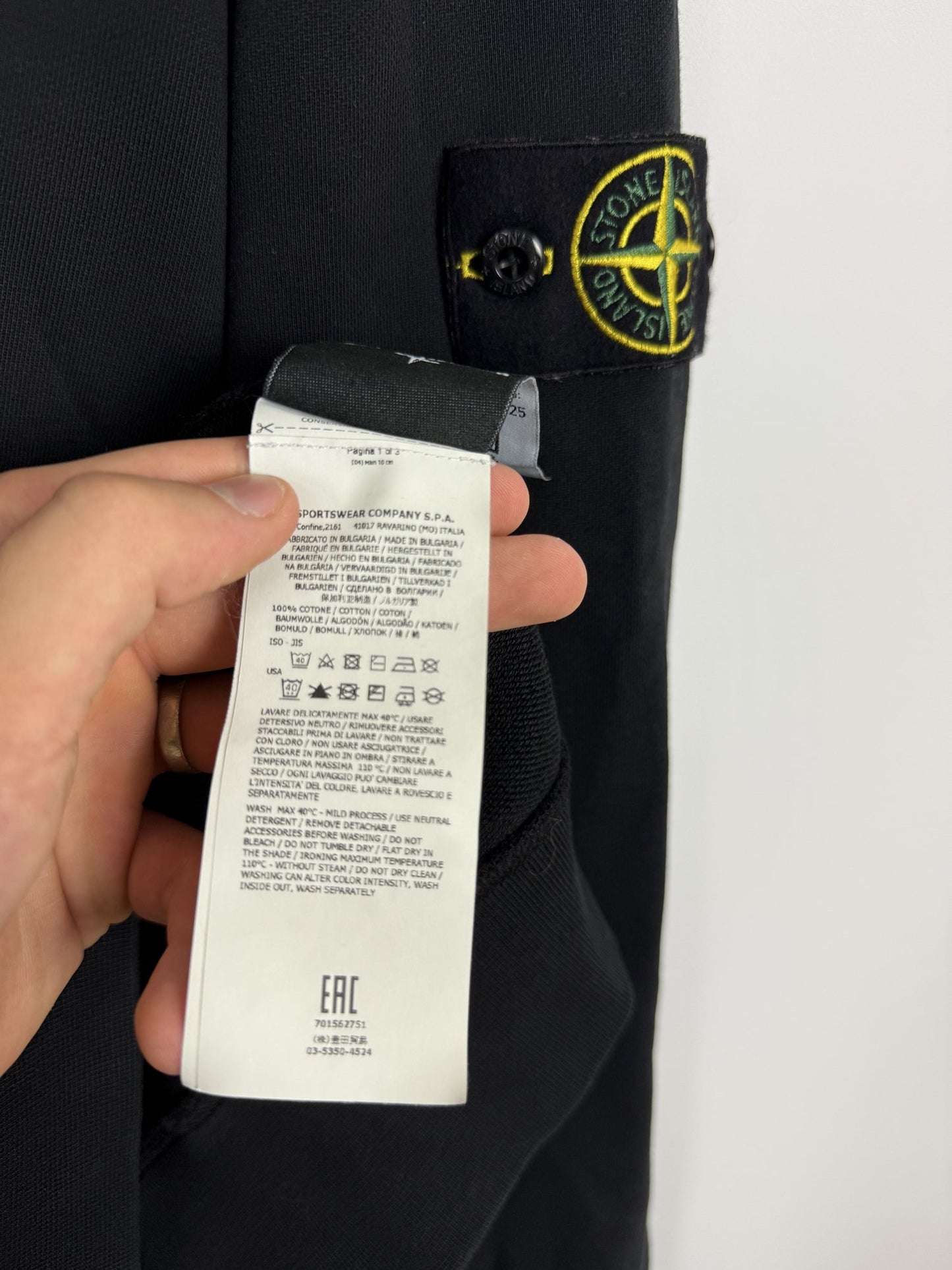 Felpa nera Stone Island - Taglia XXXL